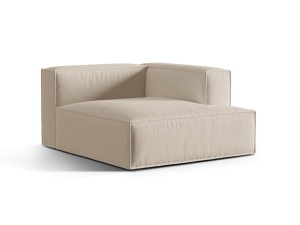 Canapea modulara bej din textil pentru 1 persoana Nuria Right Structured Micadoni