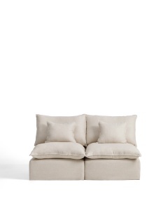 Canapea modulara bej din textil pentru 2 persoane Anarela Kave Home