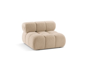 Canapea modulara bej nisipiu din textil pentru 1 persoana Bellis Boucle Middle Micadoni