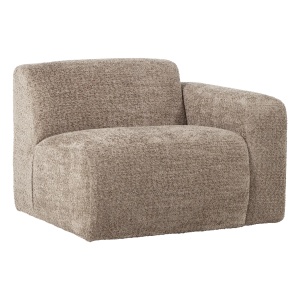 Canapea modulara bej nisipiu din textil pentru 1 persoana Mojo 105 Wooly Right Woood