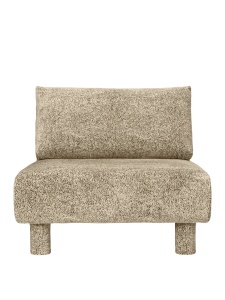 Canapea modulara cre/neagra din catifea 91 cm Dase Middle Ferm Living