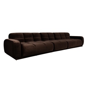 Canapea modulara din textil maro pentru 6 persoane Hazel Zuiver
