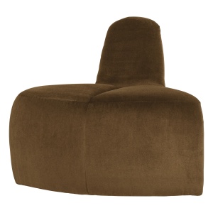 Canapea modulara galben miere din catifea 73 cm Mojo Corner Woood