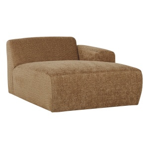 Canapea modulara galben miere din textil 112 cm Mojo Chenille Lounge Right Woood