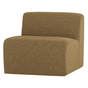 Canapea modulara galbena/maro din textil pentru 1 persoana Mojo Boucle Middle Woood