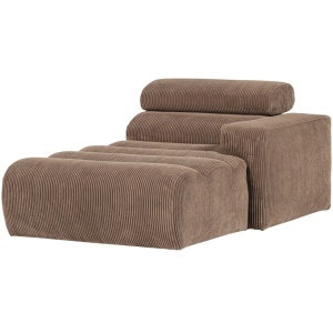 Canapea modulara grej din textil 173 cm Novi Rib Right Woood