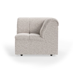 Canapea modulara gri deschis din textil 98 cm Wave Sneak Corner HKliving
