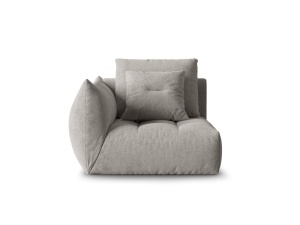 Canapea modulara gri deschis din textil pentru 1 persoana Bloom Wind Left Micadoni