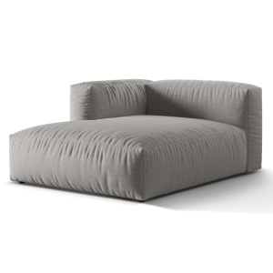 Canapea modulara gri deschis din textil pentru 1 persoana Martina Left Micadoni