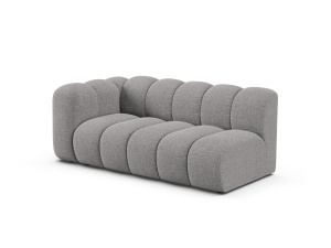 Canapea modulara gri deschis din textil pentru 3 persoane Lupine Chenille Left Micadoni