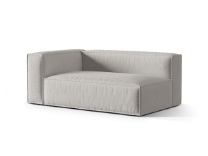 Canapea modulara gri deschis din textil pentru 3 persoane Nuria Left Structural Micadoni