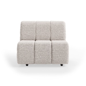 Canapea modulara gri deshis din textil 98 cm Wave Rib Middle HKliving