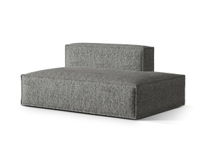 Canapea modulara gri grafit din textil pentru 3 persoane Nuria Right Boucle Micadoni