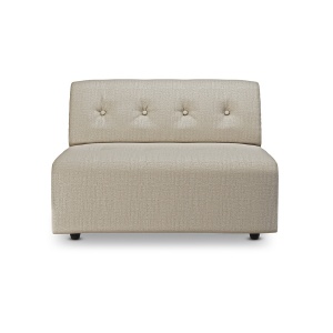 Canapea modulara ivorie din textil 104 cm Vint Pure Middle HKliving