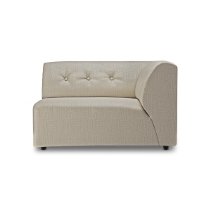 Canapea modulara ivorie din textil 118 cm Vint Pure Right HKliving
