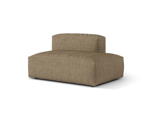 Canapea modulara maro cappuccino din textil pentru 2 persoane Martina Monet Boucle Right Micadoni