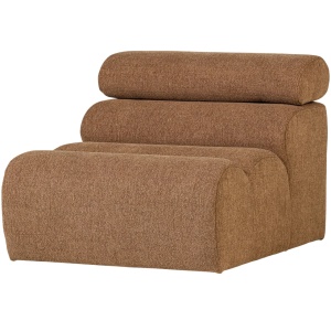 Canapea modulara maro caramel din textil 113 cm Novi Middle Boucle Woood