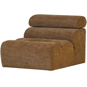 Canapea modulara maro caramel din textil 113 cm Novi Middle Woood