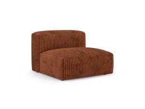 Canapea modulara maro caramiziu din textil pentru 1 persoana Martina Corduroy XL Micadoni
