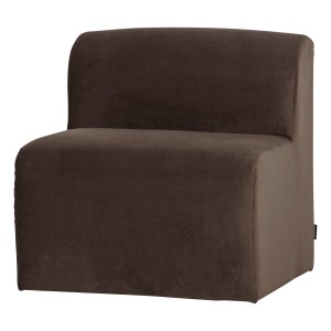 Canapea modulara maro din catifea 84 cm Mojo Center Woood