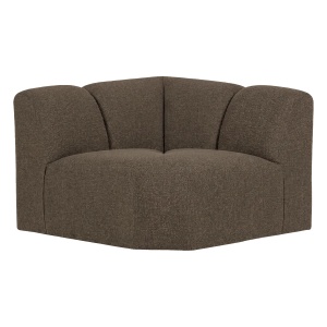 Canapea modulara maro din textil 105 cm Mojo Boucle Corner Woood