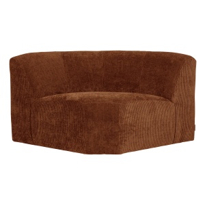 Canapea modulara maro din textil 110 cm Mojo Corner Woood