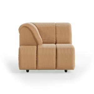 Canapea modulara maro din textil 98 cm Wave Rib Left High Arm HKliving