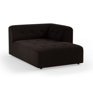 Canapea modulara maro espresso din catifea 160 cm Vint Right Divan HKliving