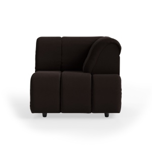 Canapea modulara maro espresso din catifea 98 cm Wave Royal Right High Arm HKliving