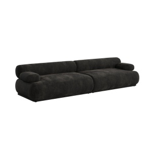 Canapea modulara maro inchis din textil pentru 3 persoane Rembrandt Zuiver