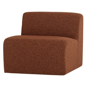 Canapea modulara maro ruginiu din textil pentru 1 persoana Mojo Boucle Middle Woood