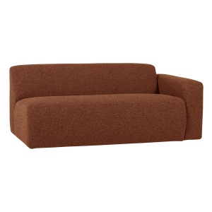 Canapea modulara maro ruginiu din textil pentru 2 persoane Mojo Boucle Right Woood