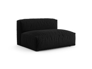 Canapea modulara neagra din textil pentru 1 persoana Martina 132 XL Micadoni
