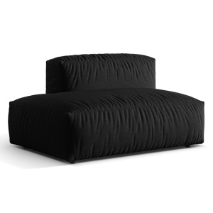 Canapea modulara neagra din textil pentru 1 persoana Martina L Micadoni