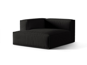 Canapea modulara neagra din textil pentru 1 persoana Nuria Left Liberty Micadoni