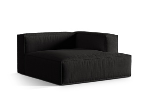Canapea modulara neagra din textil pentru 1 persoana Nuria Right Structural Micadoni