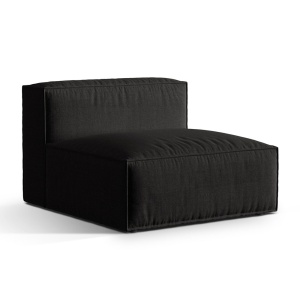 Canapea modulara neagra din textil pentru 1 persoana Nuria Structural Micadoni