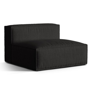 Canapea modulara neagra din textil pentru 2 persoane Nuria Structural Micadoni