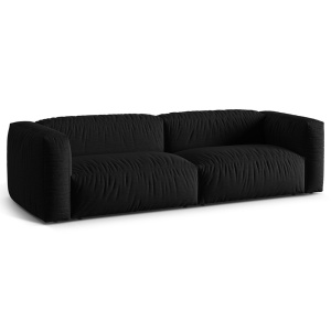 Canapea modulara neagra din textil pentru 3 persoane Martina Micadoni