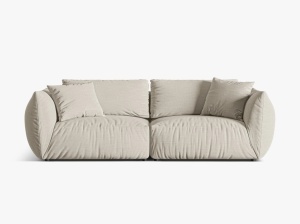 Canapea modulara nude din textil pentru 4 persoane Chris Micadoni