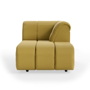 Canapea modulara ocru din textil 177 cm Wave Right HKliving