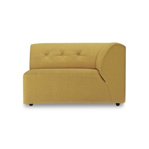 Canapea modulara ocru din textil pentru 1.5 persoane Vint Right HKliving