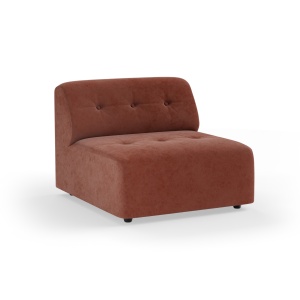 Canapea modulara roz din catifea 94 cm Vint Middle HKliving