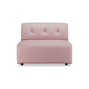 Canapea modulara roz din textil 89 cm Vint Middle HKliving