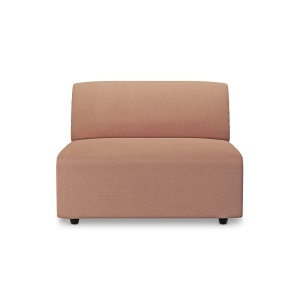 Canapea modulara roz prafuit din textil 89 cm Jax Middle HKliving