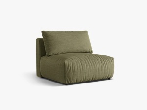 Canapea modulara verde deschis din textil pentru 1 persoana Chris M Micadoni