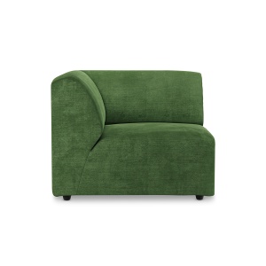 Canapea modulara verde din catifea 94 cm Jax Left HKliving