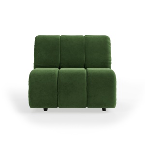 Canapea modulara verde din catifea 98 cm Wave Middle HKliving