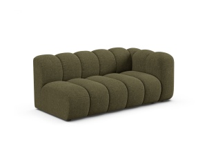 Canapea modulara verde din textil pentru 3 persoane Lupine Chenille Right Micadoni