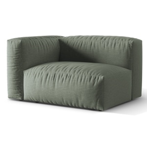 Canapea modulara verde muschi din textil pentru 1 persoana Martina Boston Left Micadoni